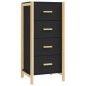 vidaXL Aparador alto madera contrachapada negro 42x38x90 cm vidaXL Aparador alto madera contrachapada negro 42x38x90 cm