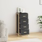 vidaXL Aparador alto madera contrachapada negro 42x38x90 cm vidaXL Aparador alto madera contrachapada negro 42x38x90 cm