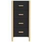 vidaXL Aparador alto madera contrachapada negro 42x38x90 cm vidaXL Aparador alto madera contrachapada negro 42x38x90 cm