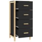vidaXL Aparador alto madera contrachapada negro 42x38x90 cm vidaXL Aparador alto madera contrachapada negro 42x38x90 cm