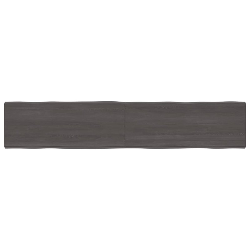vidaXL Tablero mesa madera tratada borde vivo marrón 200x40x(2-6) cm vidaXL Tablero mesa madera tratada borde vivo marrón 200x40x(2-6) cm