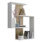FMD Estantería de pared invertida color blanco roble artesanal FMD Estantería de pared invertida color blanco roble artesanal
