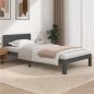 vidaXL Estructura de cama madera maciza de pino gris 100x200 cm vidaXL Estructura de cama madera maciza de pino gris 100x200 cm