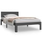 vidaXL Estructura de cama madera maciza de pino gris 100x200 cm vidaXL Estructura de cama madera maciza de pino gris 100x200 cm