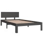 vidaXL Estructura de cama madera maciza de pino gris 100x200 cm vidaXL Estructura de cama madera maciza de pino gris 100x200 cm