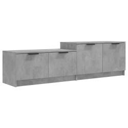 vidaXL Mueble de TV madera contrachapada gris hormigón 158,5x36x45 cm