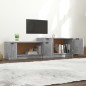 vidaXL Mueble de TV madera contrachapada gris hormigón 158,5x36x45 cm vidaXL Mueble de TV madera contrachapada gris hormigón 158,5x36x45 cm