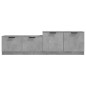vidaXL Mueble de TV madera contrachapada gris hormigón 158,5x36x45 cm vidaXL Mueble de TV madera contrachapada gris hormigón 158,5x36x45 cm