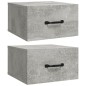 vidaXL Mesitas de noche de pared 2 uds color gris hormigón 35x35x20 cm vidaXL Mesitas de noche de pared 2 uds color gris hormigón 35x35x20 cm