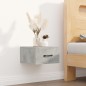 vidaXL Mesitas de noche de pared 2 uds color gris hormigón 35x35x20 cm vidaXL Mesitas de noche de pared 2 uds color gris hormigón 35x35x20 cm