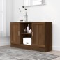 vidaXL Aparador de madera contrachapada roble marrón 120x30,5x70 cm vidaXL Aparador de madera contrachapada roble marrón 120x30,5x70 cm