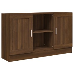 vidaXL Aparador de madera contrachapada roble marrón 120x30,5x70 cm