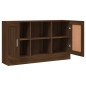 vidaXL Aparador de madera contrachapada roble marrón 120x30,5x70 cm vidaXL Aparador de madera contrachapada roble marrón 120x30,5x70 cm