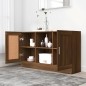 vidaXL Aparador de madera contrachapada roble marrón 120x30,5x70 cm vidaXL Aparador de madera contrachapada roble marrón 120x30,5x70 cm