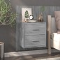 vidaXL Mesita de noche de pared 2 uds color gris Sonoma vidaXL Mesita de noche de pared 2 uds color gris Sonoma