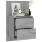 vidaXL Mesita de noche de pared 2 uds color gris Sonoma vidaXL Mesita de noche de pared 2 uds color gris Sonoma