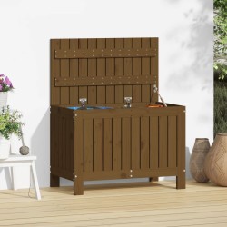 vidaXL Caja de almacenaje jardín madera pino marrón miel 76x42,5x54 cm