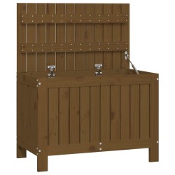 vidaXL Caja de almacenaje jardín madera pino marrón miel 76x42,5x54 cm