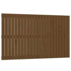 vidaXL Cabecero cama pared madera maciza pino marrón miel 147x3x90 cm