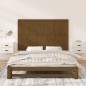 vidaXL Cabecero cama pared madera maciza pino marrón miel 147x3x90 cm vidaXL Cabecero cama pared madera maciza pino marrón miel 147x3x90 cm