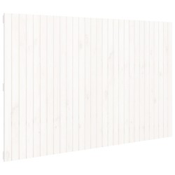 vidaXL Cabecero de cama de pared madera maciza pino blanco 185x3x110cm