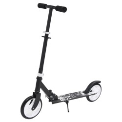 vidaXL Patinete para niños de 2 ruedas con manillar ajustable negro