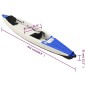 vidaXL Kayak inflable poliéster azul 424x81x31 cm vidaXL Kayak inflable poliéster azul 424x81x31 cm