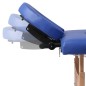 vidaXL Camilla de masaje plegable 4 zonas estructura de madera azul vidaXL Camilla de masaje plegable 4 zonas estructura de madera azul