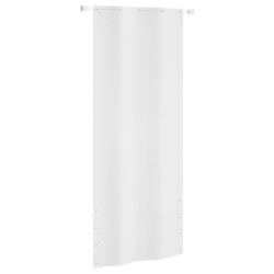 vidaXL Toldo pantalla para balcón tela oxford blanco 100x240 cm