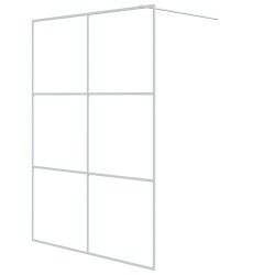 vidaXL Mampara de ducha vidrio ESG transparente blanco 140x195 cm