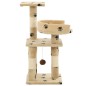 vidaXL Rascador para gatos poste de sisal 65 cm huellas beige