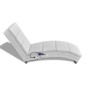 vidaXL Tumbona de masaje reclinable de cuero sintético blanco vidaXL Tumbona de masaje reclinable de cuero sintético blanco