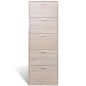 vidaXL Mueble zapatero color roble con 5 compartimentos vidaXL Mueble zapatero color roble con 5 compartimentos