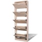 vidaXL Mueble zapatero color roble con 5 compartimentos vidaXL Mueble zapatero color roble con 5 compartimentos