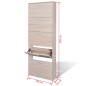 vidaXL Mueble zapatero color roble con 5 compartimentos vidaXL Mueble zapatero color roble con 5 compartimentos