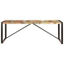 vidaXL Mesa de comedor de madera maciza reciclada 220x100x75 cm 