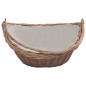 vidaXL Cesta para leña con asas sauce marrón 57x46,5x52 cm vidaXL Cesta para leña con asas sauce marrón 57x46,5x52 cm