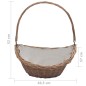 vidaXL Cesta para leña con asas sauce marrón 57x46,5x52 cm vidaXL Cesta para leña con asas sauce marrón 57x46,5x52 cm