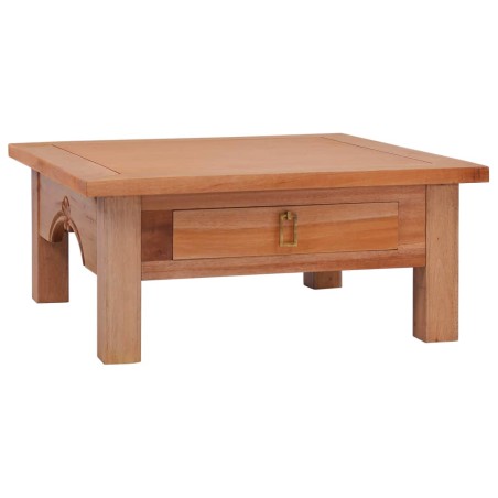 vidaXL Mesa de centro de madera maciza caoba 68x68x30 cm