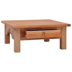 vidaXL Mesa de centro de madera maciza caoba 68x68x30 cm
