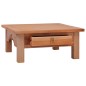 vidaXL Mesa de centro de madera maciza caoba 68x68x30 cm