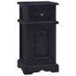 vidaXL Mesita de noche madera maciza de caoba color café negro claro vidaXL Mesita de noche madera maciza de caoba color café negro claro