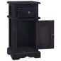 vidaXL Mesita de noche madera maciza de caoba color café negro claro vidaXL Mesita de noche madera maciza de caoba color café negro claro