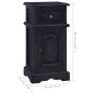 vidaXL Mesita de noche madera maciza de caoba color café negro claro vidaXL Mesita de noche madera maciza de caoba color café negro claro