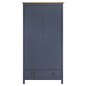vidaXL Armario de 2 puertas Hill madera maciza pino gris 89x50x170cm vidaXL Armario de 2 puertas Hill madera maciza pino gris 89x50x170cm