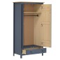 vidaXL Armario de 2 puertas Hill madera maciza pino gris 89x50x170cm vidaXL Armario de 2 puertas Hill madera maciza pino gris 89x50x170cm
