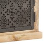 vidaXL Mueble TV con puertas de acero madera maciza mango 120x30x40cm 