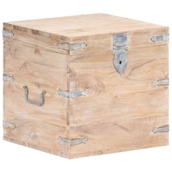 vidaXL Baúl de madera maciza de acacia 40x40x40 cm