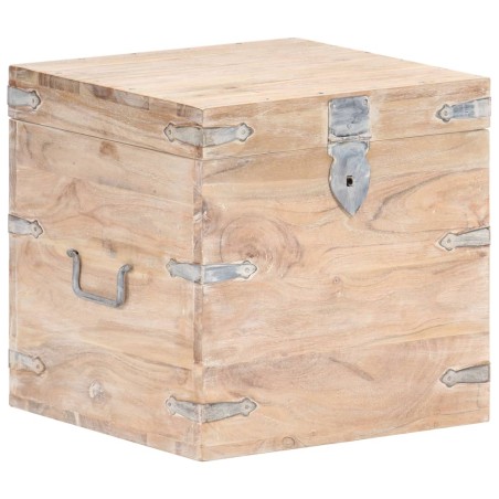 vidaXL Baúl de madera maciza de acacia 40x40x40 cm