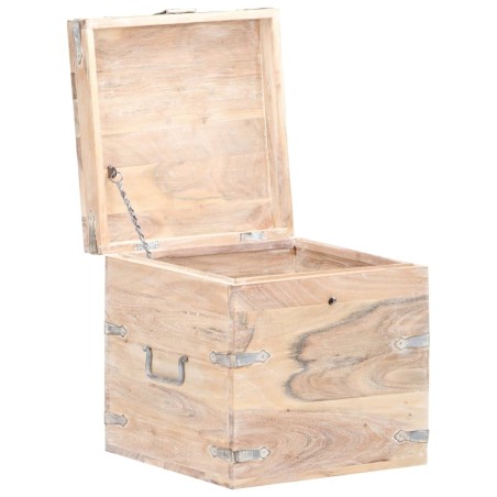 vidaXL Baúl de madera maciza de acacia 40x40x40 cm